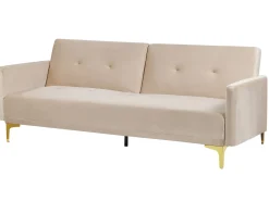 Sovesofa 3 personers LUCAN Velour Beige