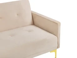Sovesofa 3 personers LUCAN Velour Beige