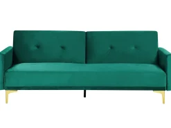 Sovesofa 3 personers LUCAN Velour Smaragdgrøn