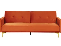 Sovesofa 3 personers LUCAN Velour Orange