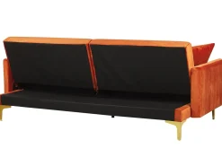 Sovesofa 3 personers LUCAN Velour Orange