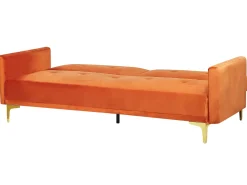 Sovesofa 3 personers LUCAN Velour Orange