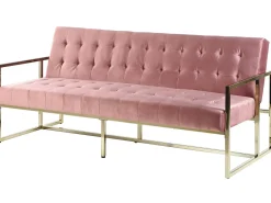 Sovesofa 3 personers MARSTAL Velour Lyserød