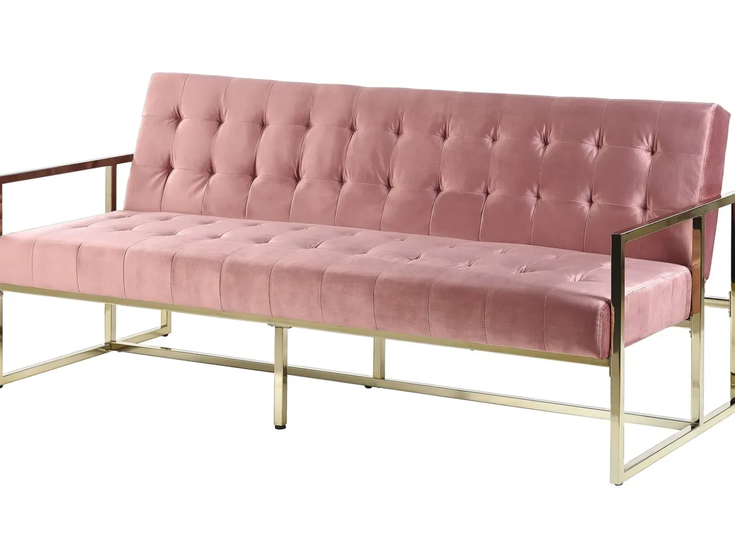 Sovesofa 3 personers MARSTAL Velour Lyserød