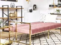 Sovesofa 3 personers MARSTAL Velour Lyserød