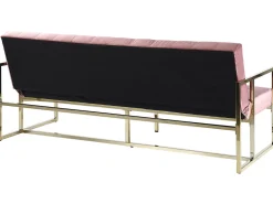 Sovesofa 3 personers MARSTAL Velour Lyserød
