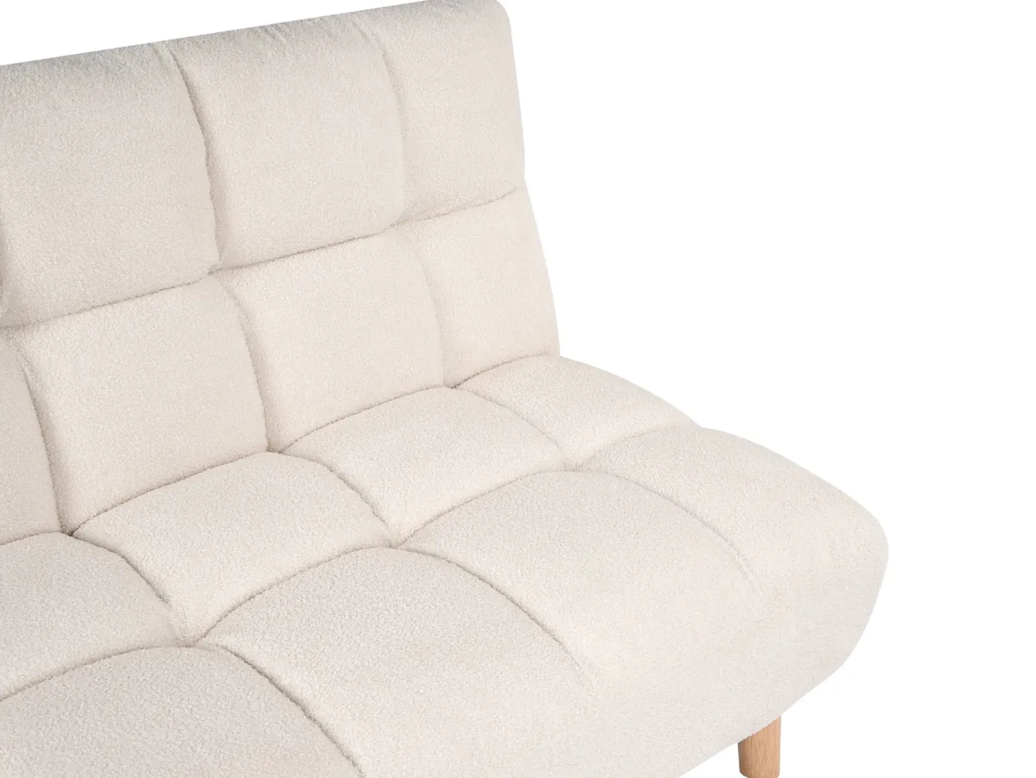 Sovesofa 2 personers RISOR Boucle Cremehvid