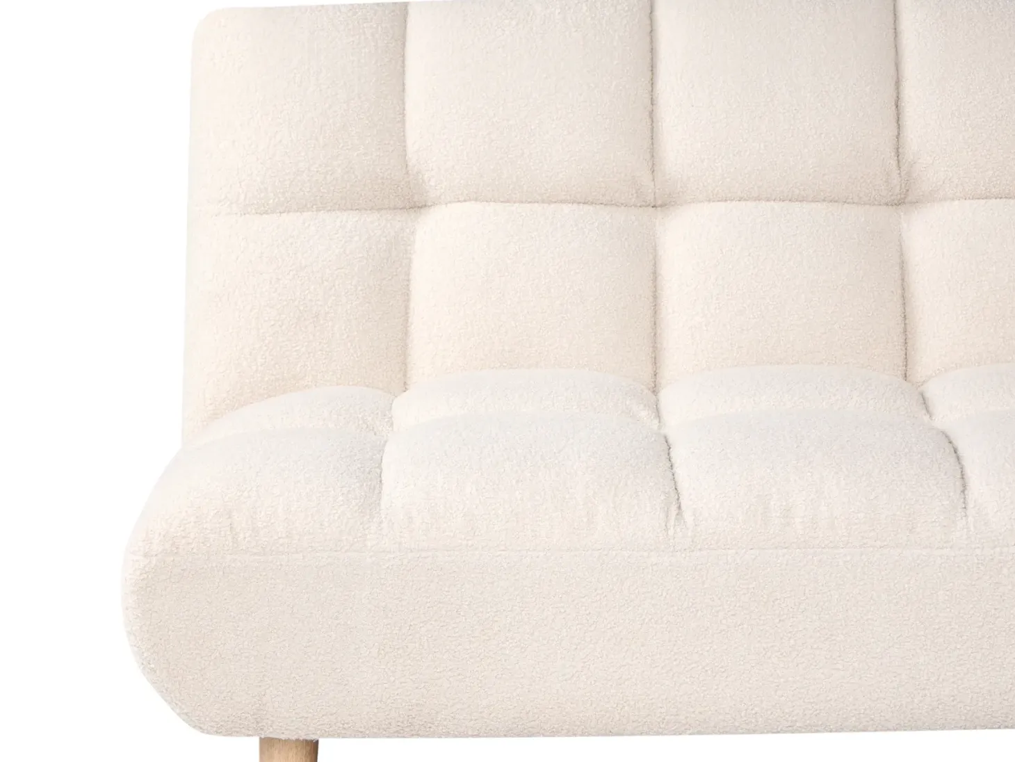 Sovesofa 2 personers RISOR Boucle Cremehvid