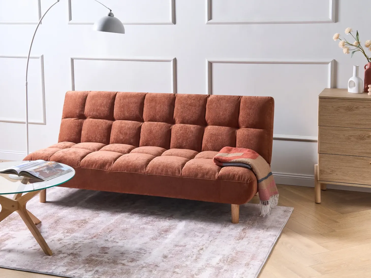 Sovesofa 2 personers RISOR Guldbrun