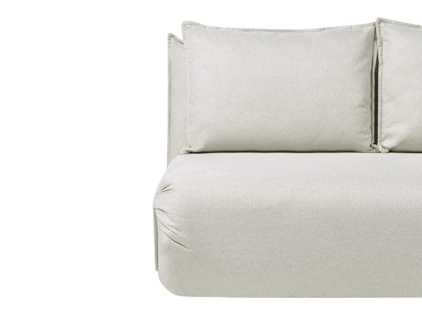 Sovesofa 2 personers ROROS Kunstlinned Cremehvid