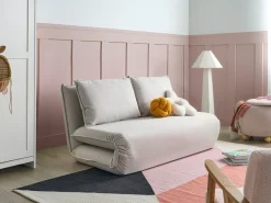 Sovesofa 2 personers ROROS Kunstlinned Cremehvid