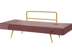 Sovesofa 2 personers SAARELA Velour Lyserød