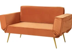 Sovesofa 2 personers SAARELA Velour Orange