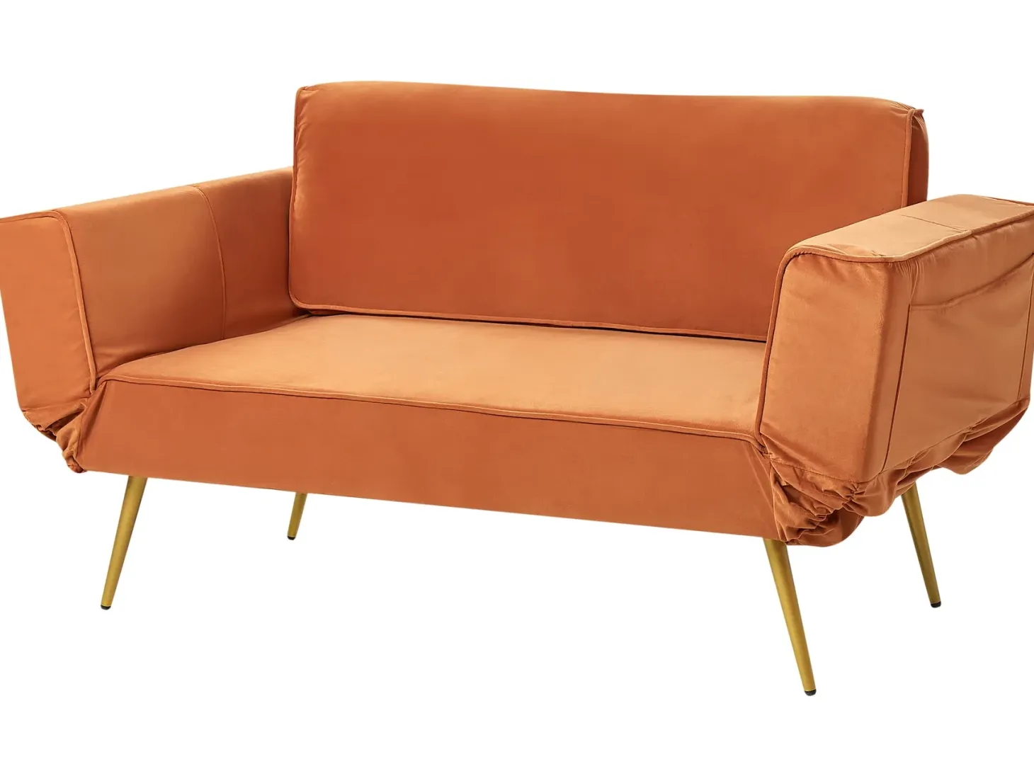 Sovesofa 2 personers SAARELA Velour Orange