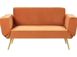 Sovesofa 2 personers SAARELA Velour Orange