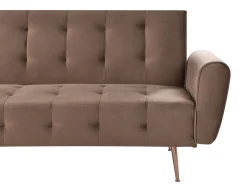 Sovesofa 3 personers SELNES Velour Brun