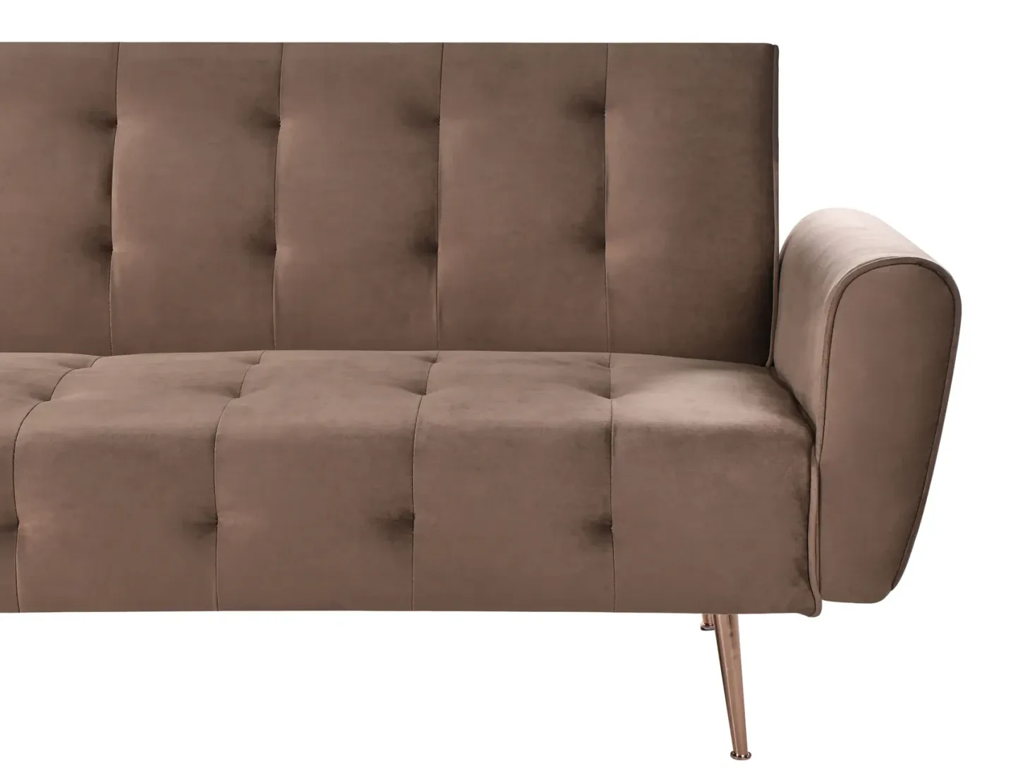 Sovesofa 3 personers SELNES Velour Brun