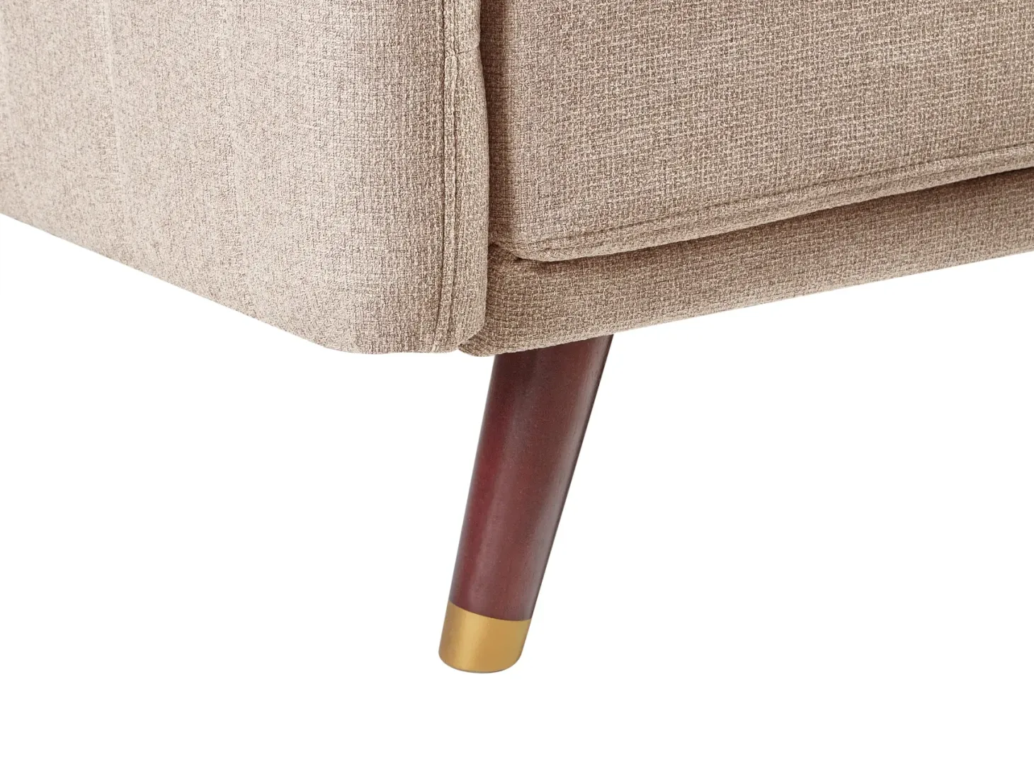 Sovesofa 3 personers SENJA Kunstlinned Lysebrun