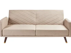 Sovesofa 3 personers SENJA Kunstlinned Lysebrun