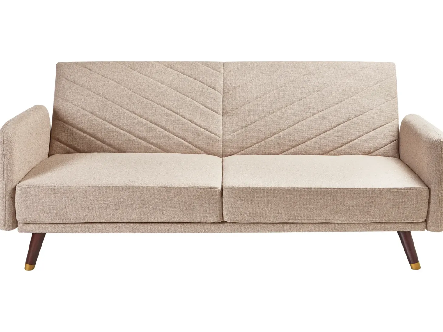 Sovesofa 3 personers SENJA Kunstlinned Lysebrun