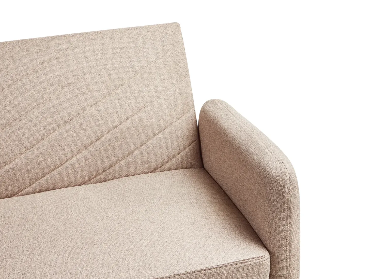 Sovesofa 3 personers SENJA Kunstlinned Lysebrun