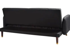 Sovesofa 3 personers SENJA Kunstlinned Sort