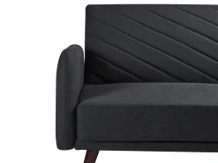 Sovesofa 3 personers SENJA Kunstlinned Sort