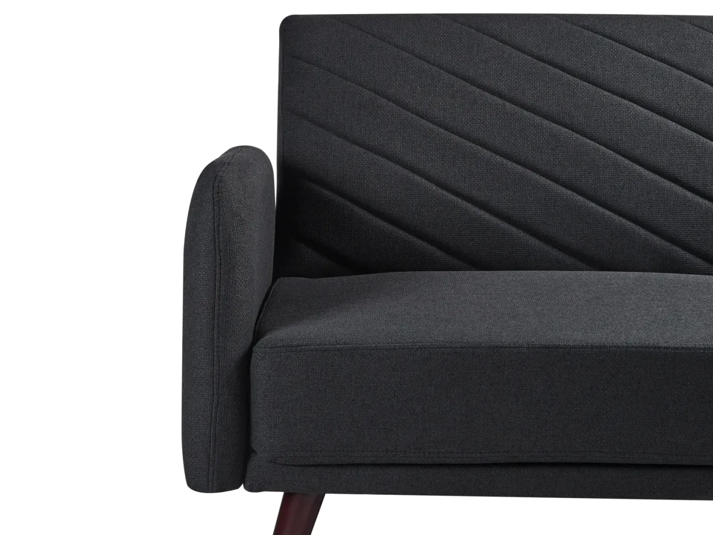 Sovesofa 3 personers SENJA Kunstlinned Sort