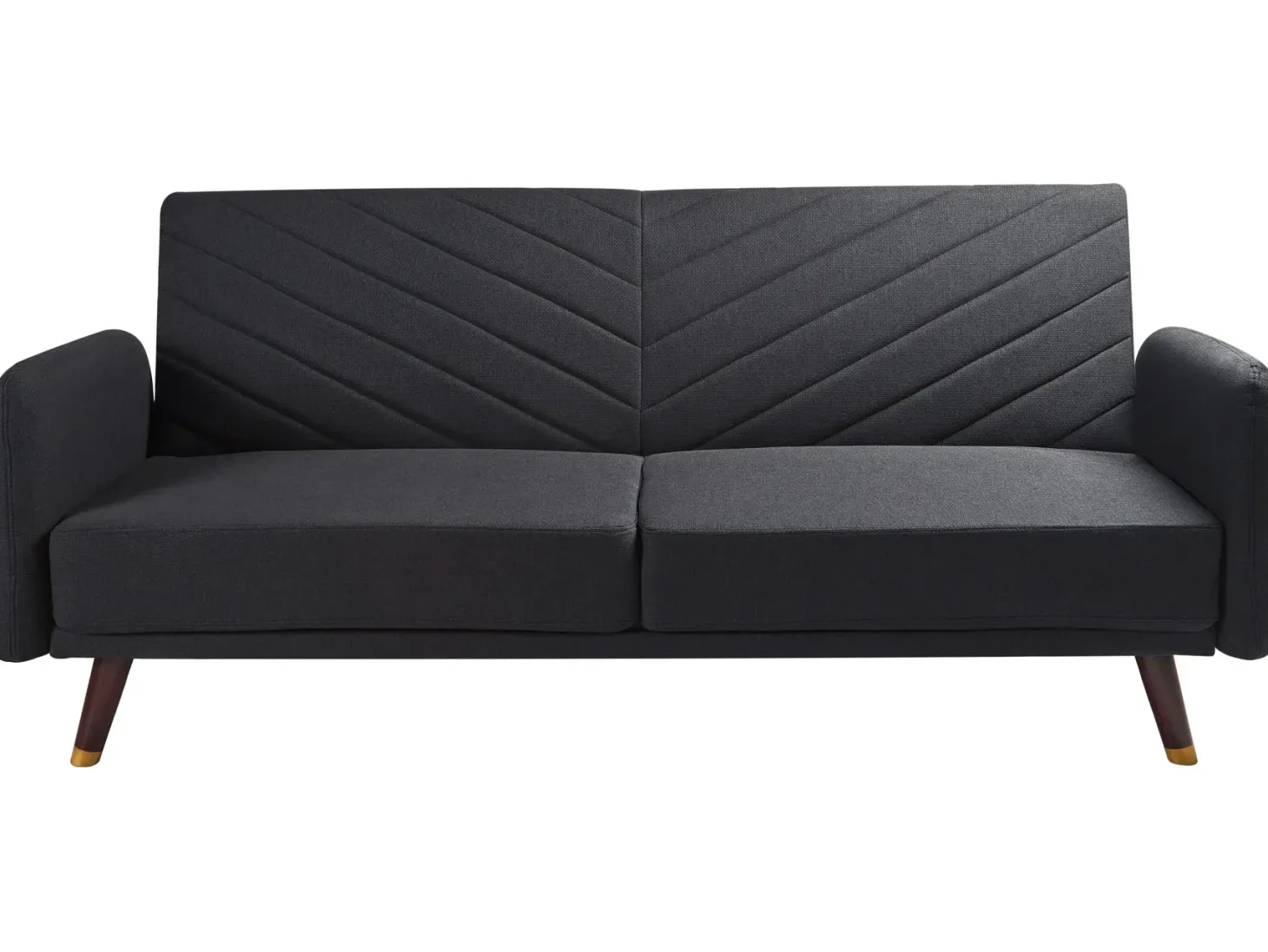 Sovesofa 3 personers SENJA Kunstlinned Sort