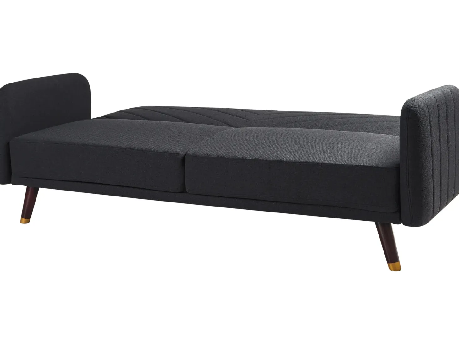 Sovesofa 3 personers SENJA Kunstlinned Sort