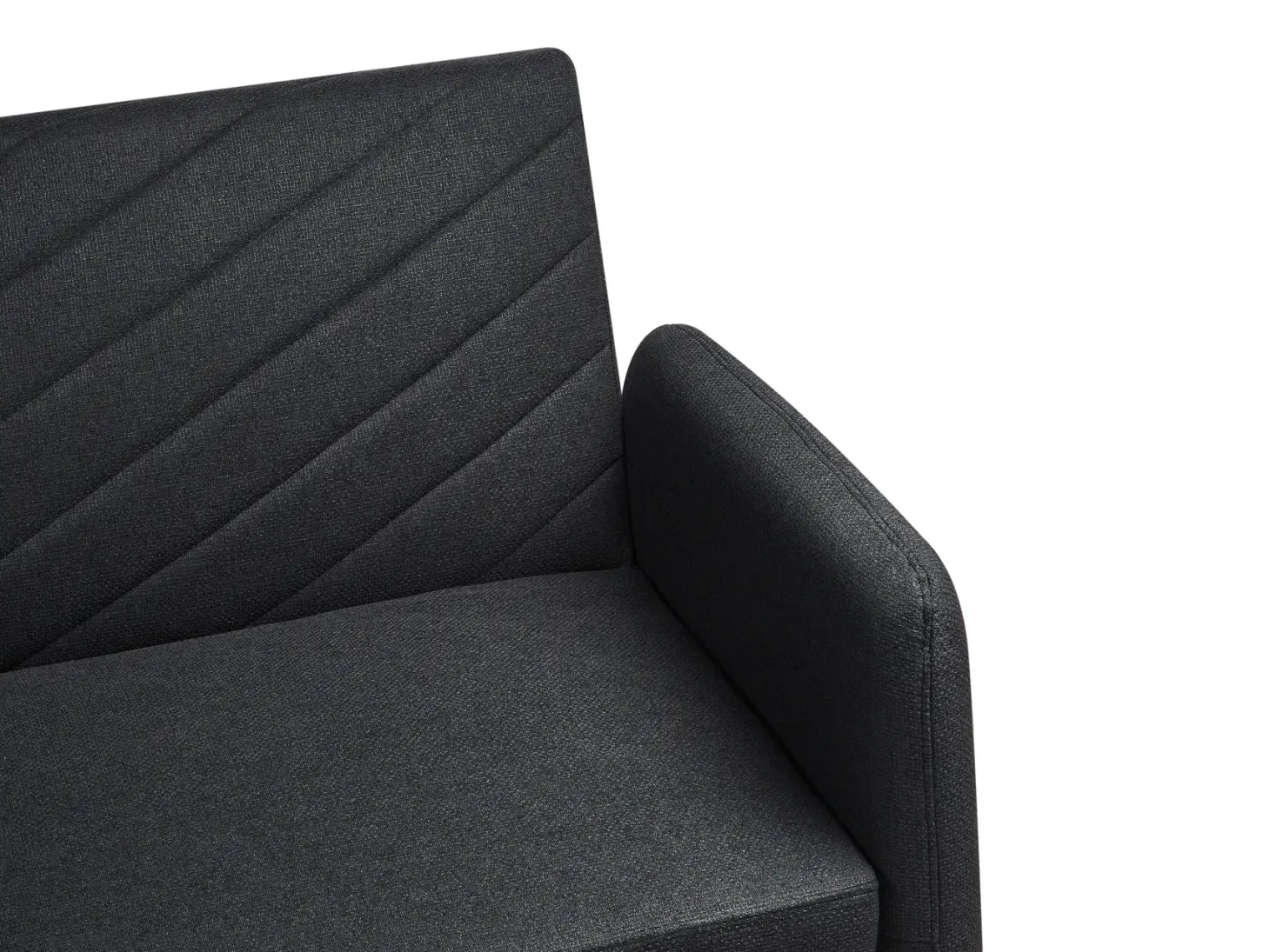 Sovesofa 3 personers SENJA Kunstlinned Sort