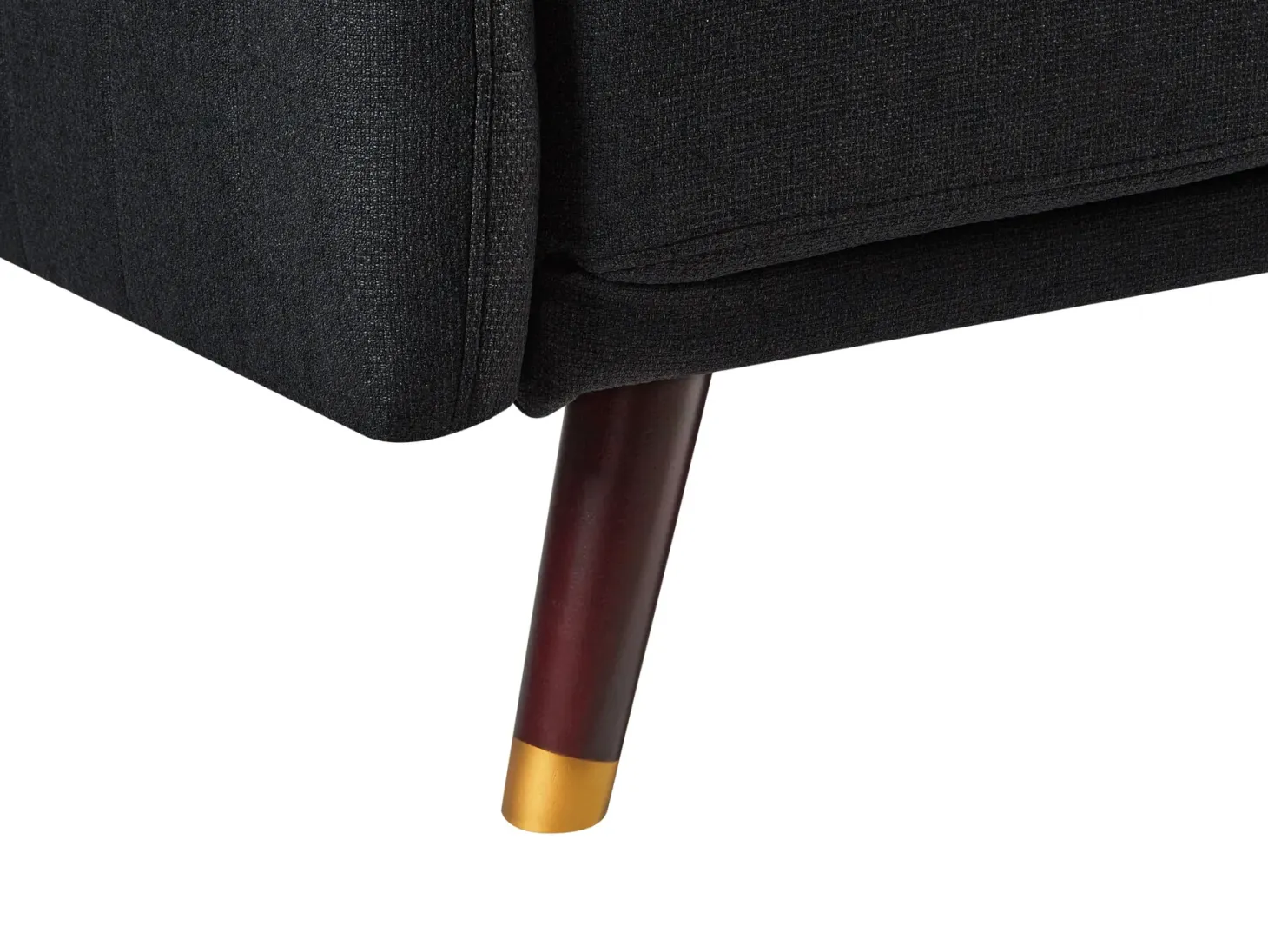 Sovesofa 3 personers SENJA Kunstlinned Sort
