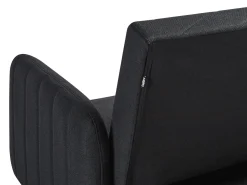 Sovesofa 3 personers SENJA Kunstlinned Sort
