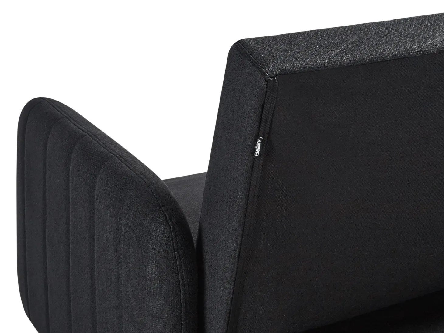 Sovesofa 3 personers SENJA Kunstlinned Sort