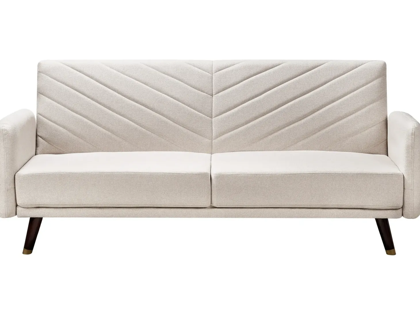 Sovesofa 3 personers SENJA Kunstlinned Lys Beige