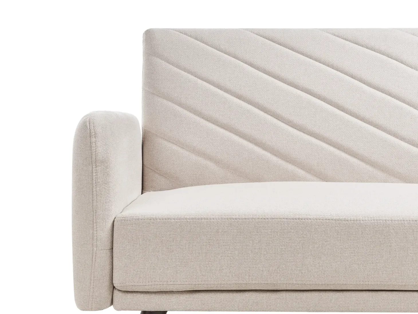 Sovesofa 3 personers SENJA Kunstlinned Lys Beige