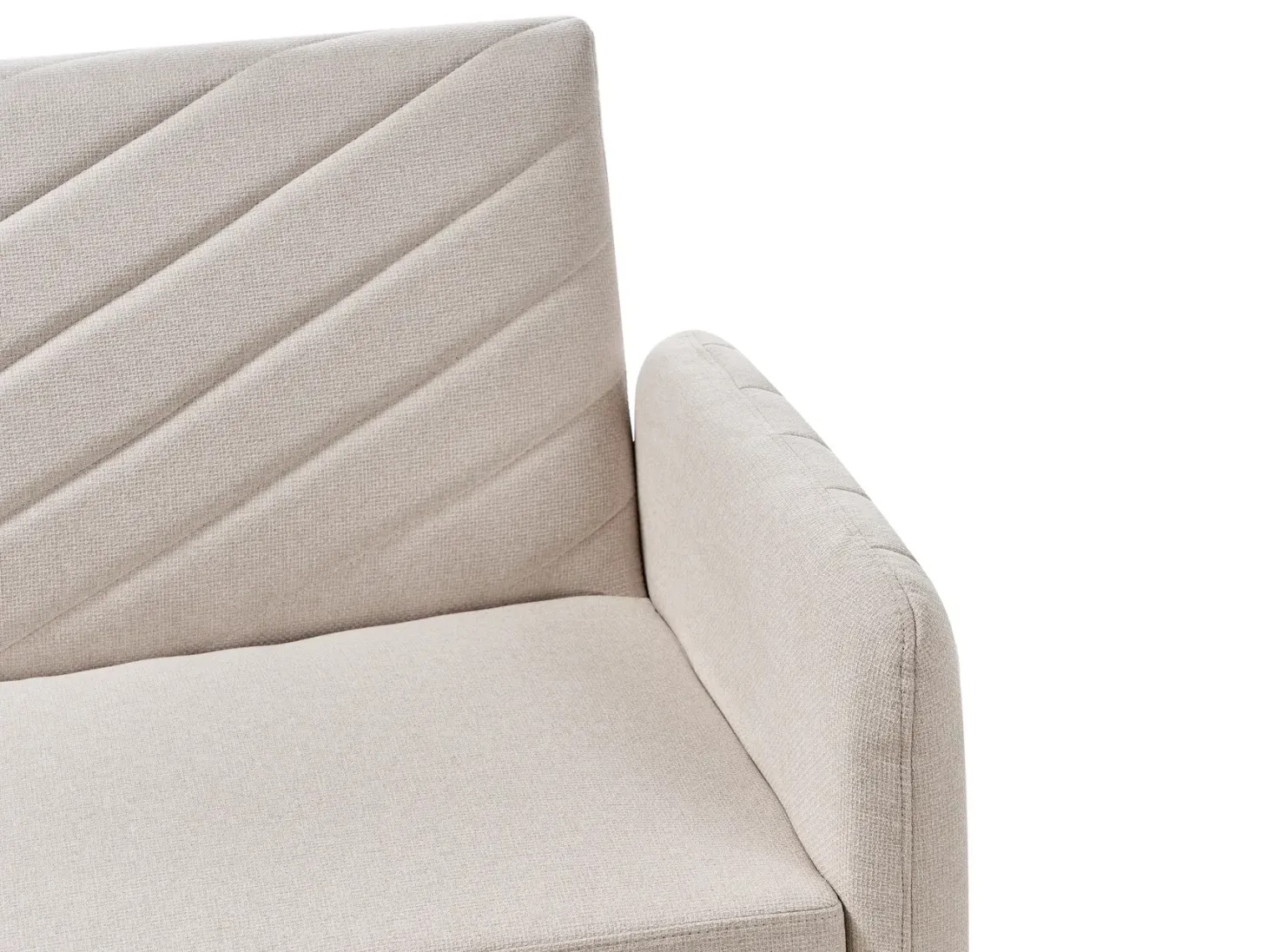 Sovesofa 3 personers SENJA Kunstlinned Lys Beige