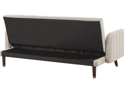 Sovesofa 3 personers SENJA Kunstlinned Lys Beige