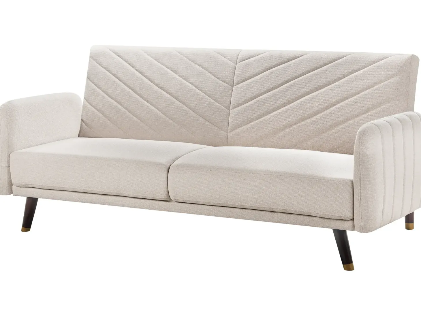 Sovesofa 3 personers SENJA Kunstlinned Lys Beige