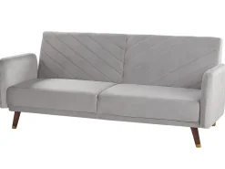 Sovesofa 3 personers SENJA Velour Lysegrå