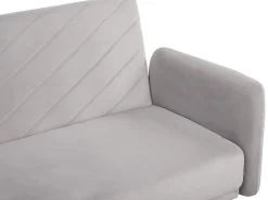 Sovesofa 3 personers SENJA Velour Lysegrå