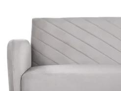 Sovesofa 3 personers SENJA Velour Lysegrå