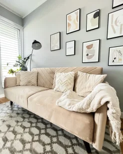 Sovesofa 3 personers SENJA Velour Beige