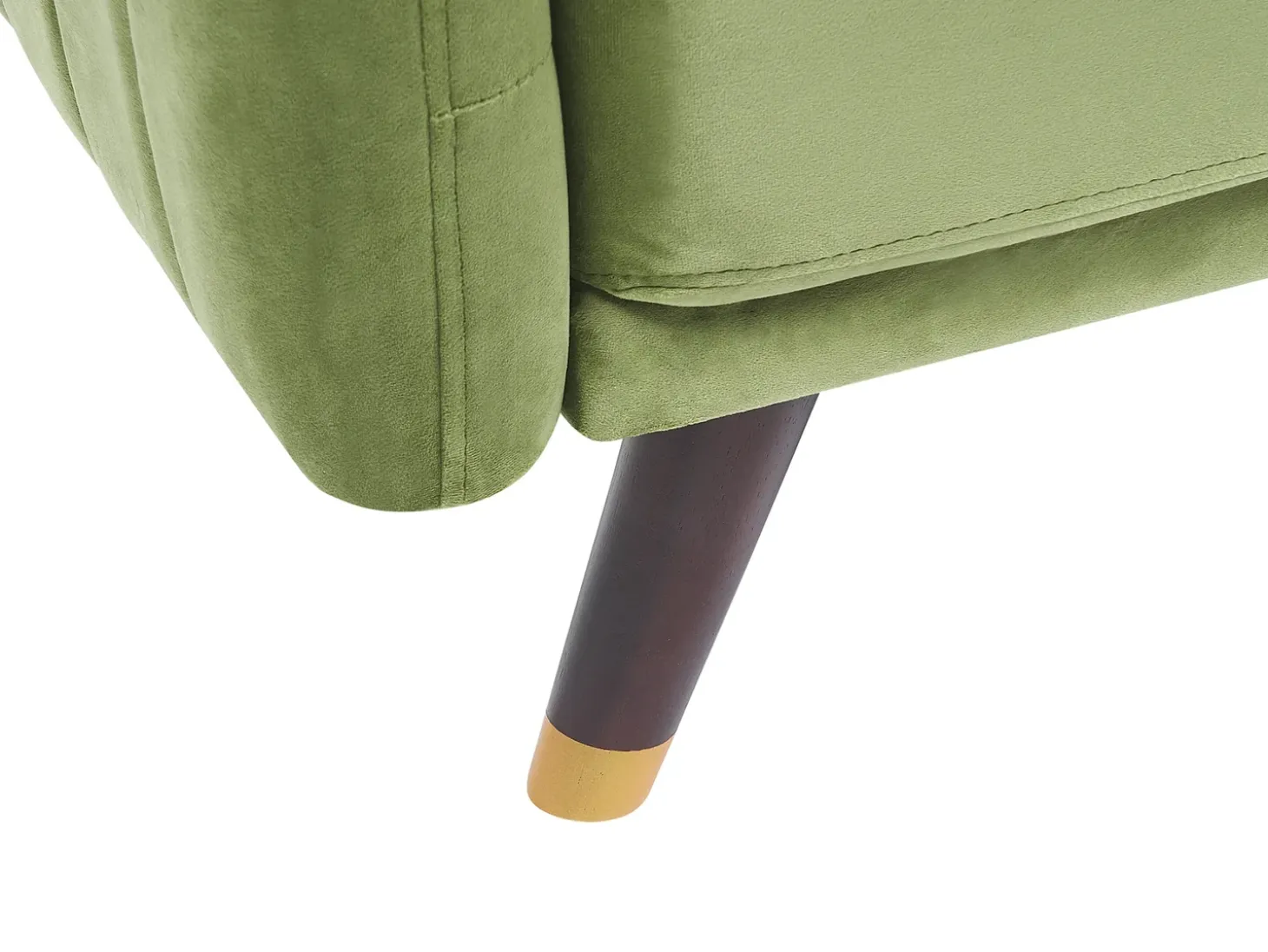 Sovesofa 3 personers SENJA Velour Olivengrøn