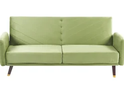 Sovesofa 3 personers SENJA Velour Olivengrøn