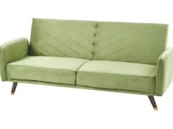 Sovesofa 3 personers SENJA Velour Olivengrøn