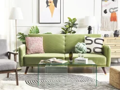 Sovesofa 3 personers SENJA Velour Olivengrøn