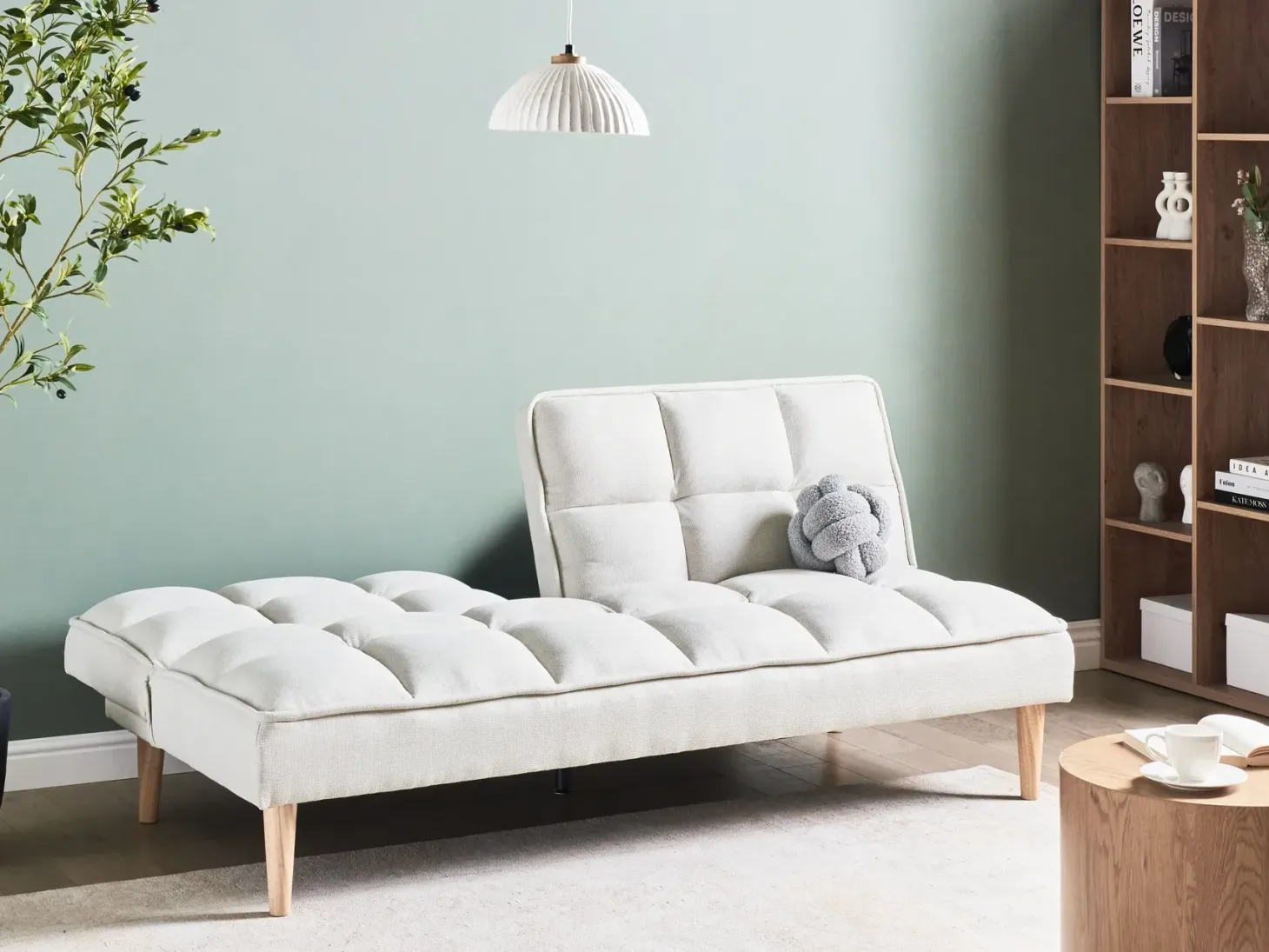 Sovesofa 3 personers SILJAN Cremehvid
