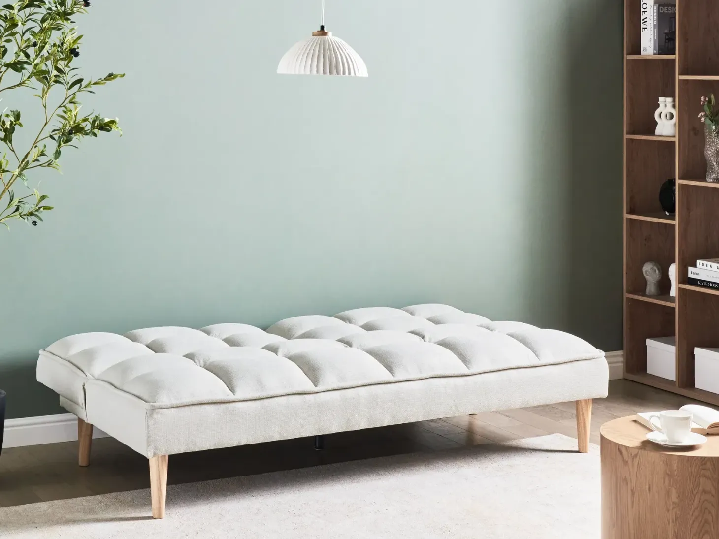 Sovesofa 3 personers SILJAN Cremehvid