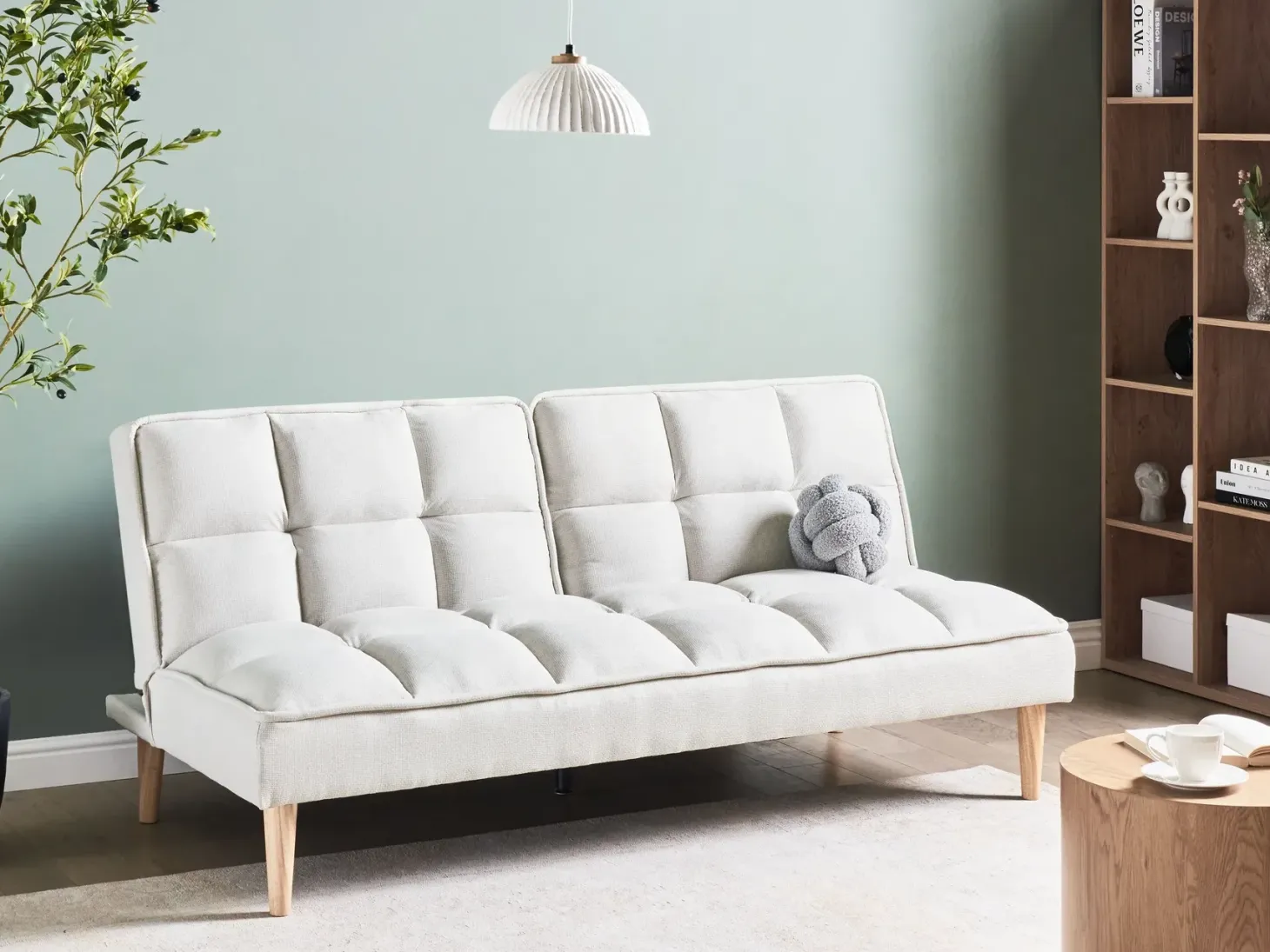 Sovesofa 3 personers SILJAN Cremehvid